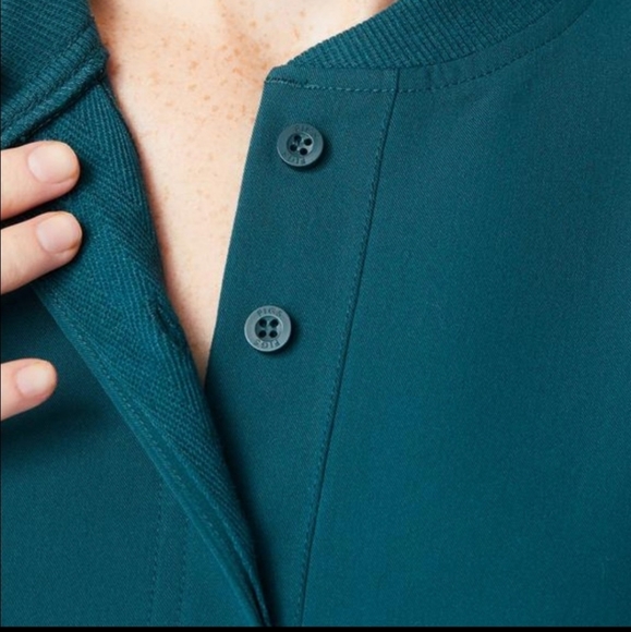 Figs Dahra Oversized Henley XXL Carribean Blue - Picture 4 of 5